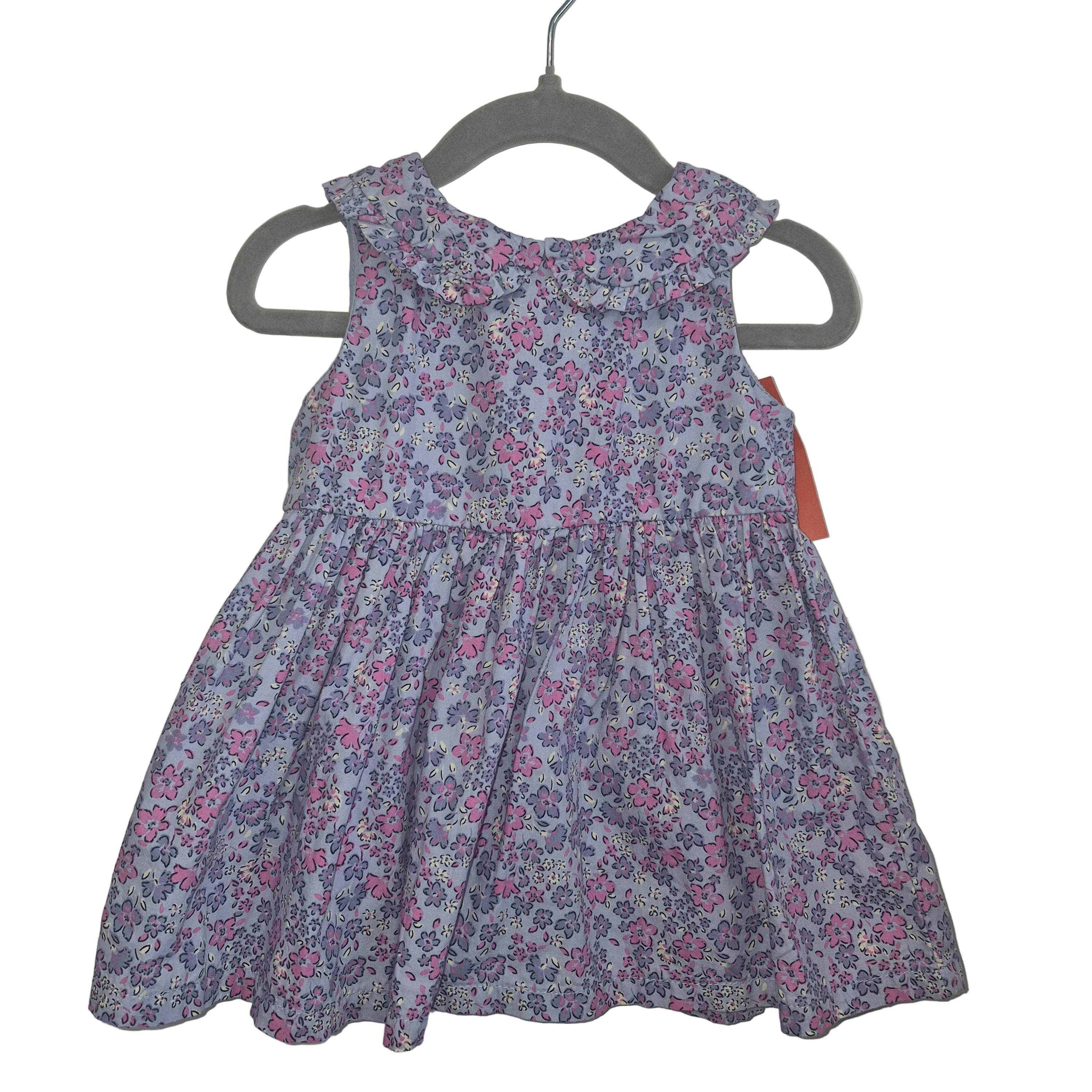 Joe Fresh Lavender Floral Sleeveless Dress – Size 6-12 Months