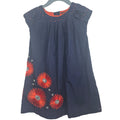 Tommy Hilfiger Girls Navy Floral Embroidered Dress-4T