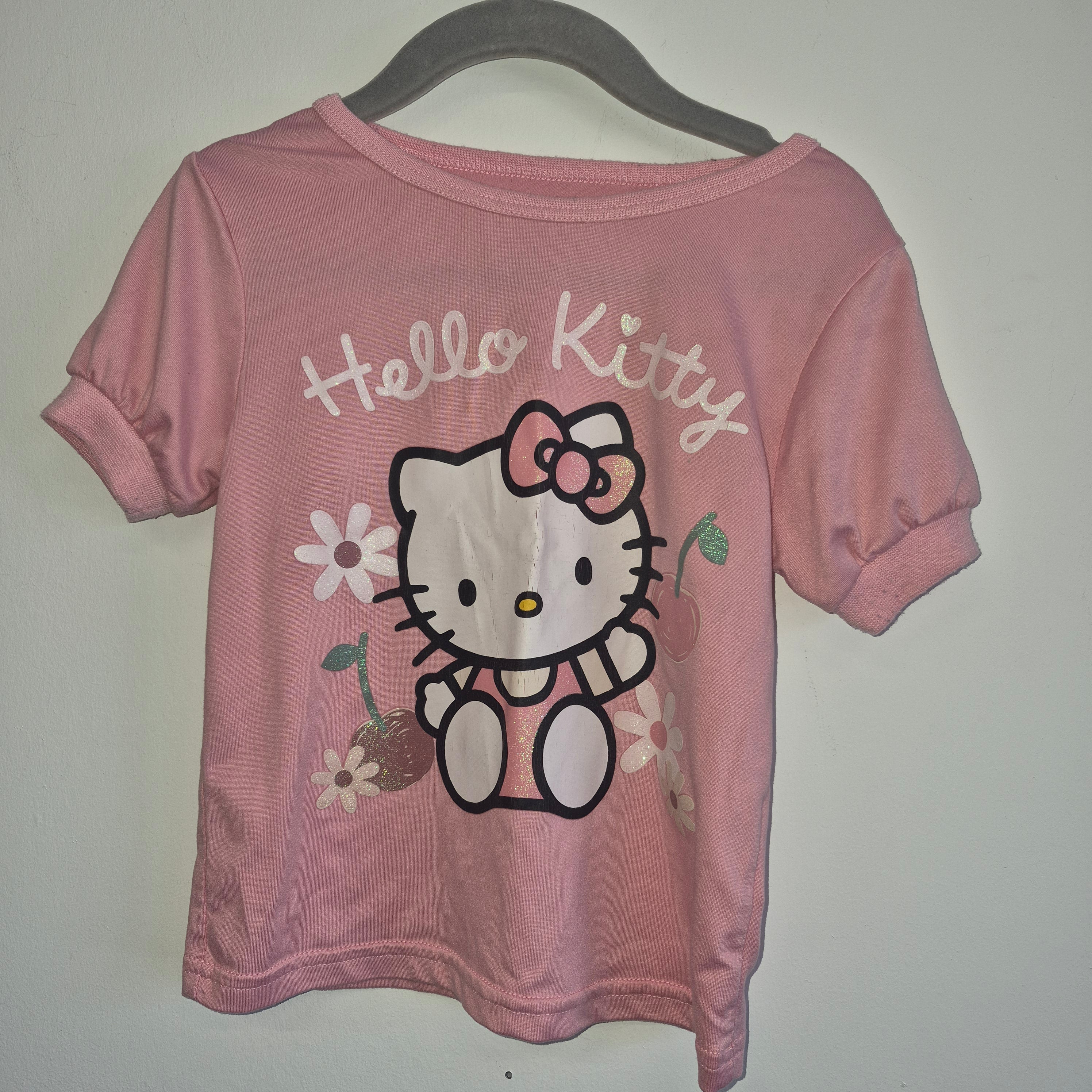 Hello Kitty 2-Piece Pink Cherry Pajama Set – Size 2t