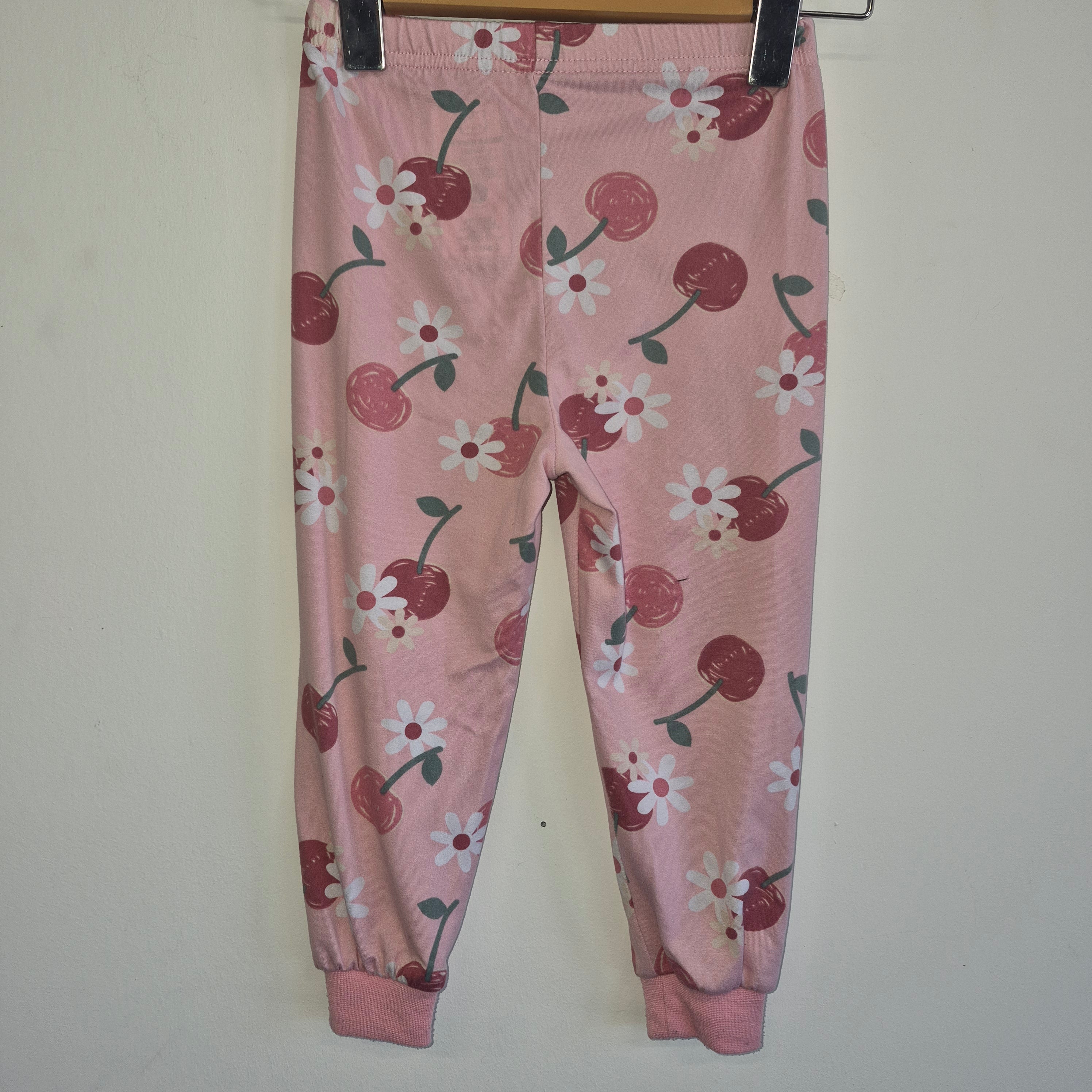 Hello Kitty 2-Piece Pink Cherry Pajama Set – Size 2t