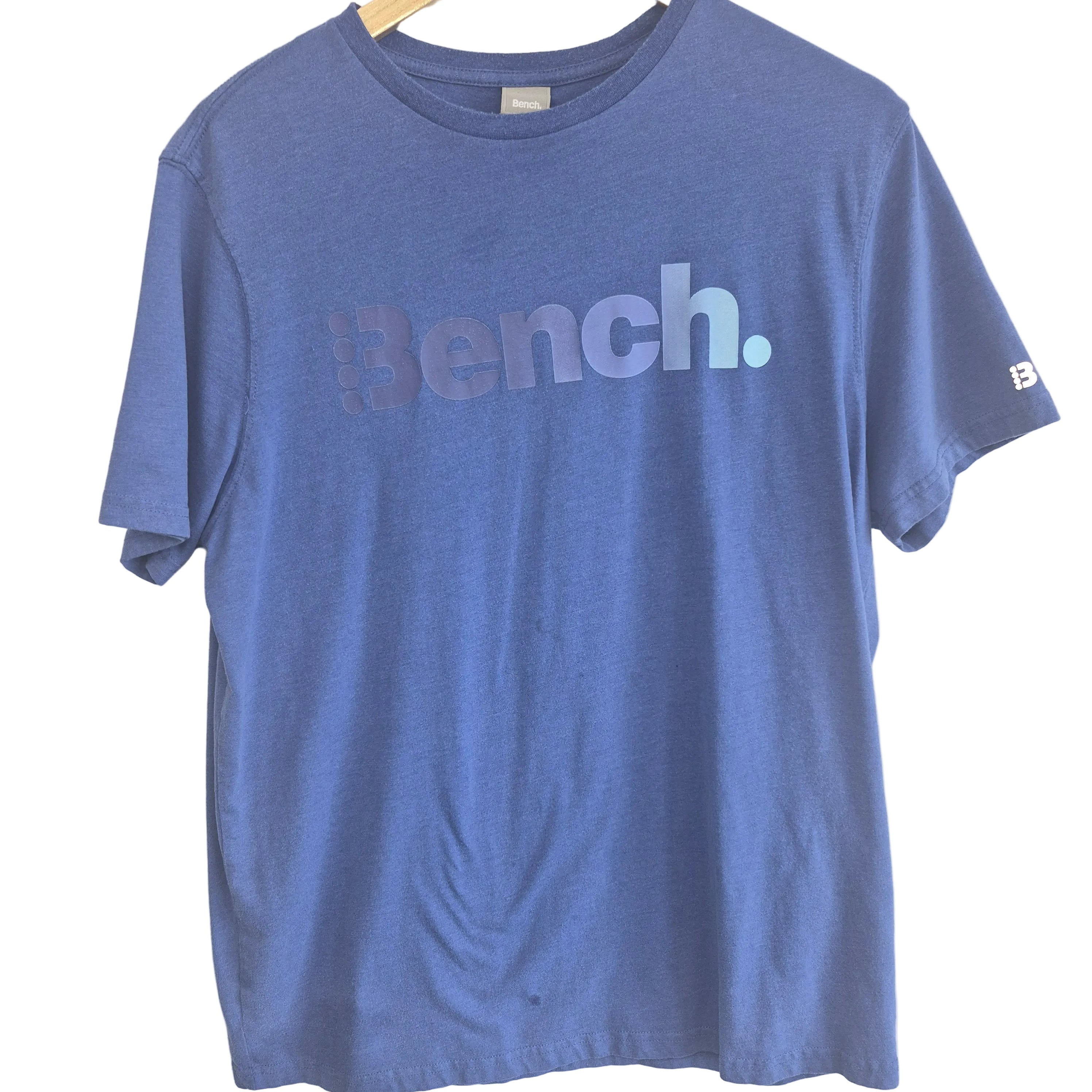 Bench Men's Blue Logo Graphic T-Shirt - Size Large
