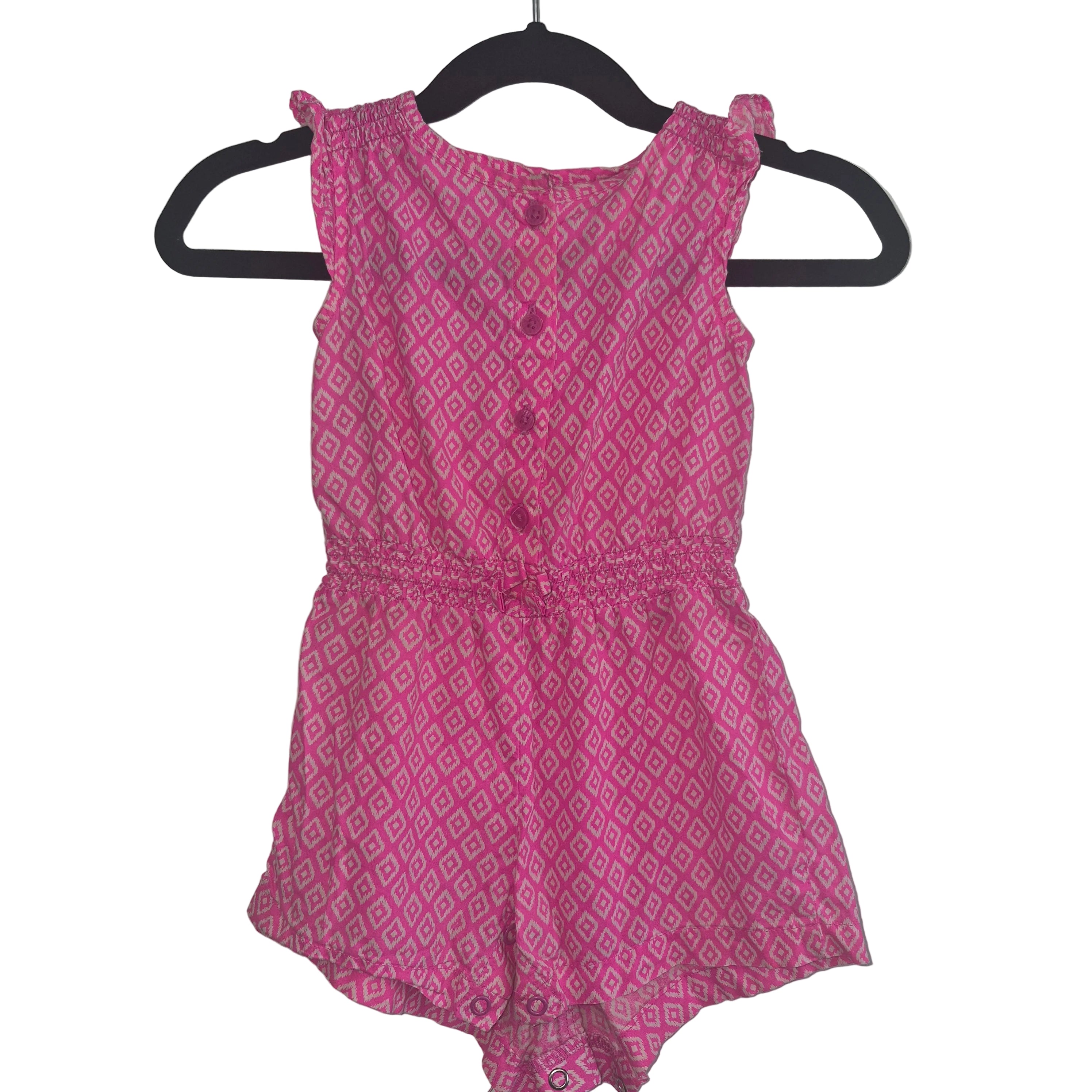 Carter's Pink Geometric Print Romper Size 12 months