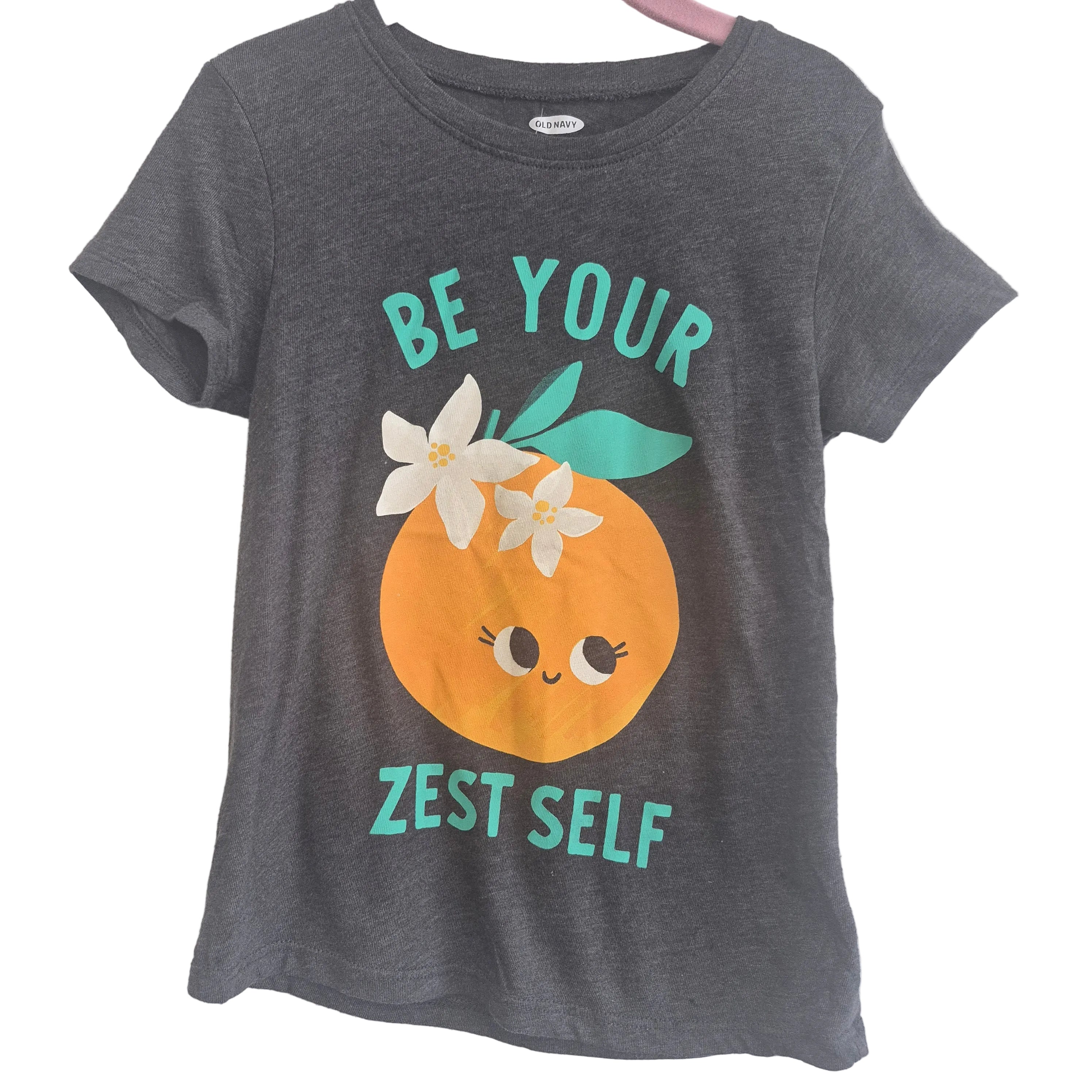 Old Navy Girls "Be Your Zest Self" Graphic T-Shirt - Size 5T