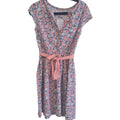 Carter's Floral Short Sleeve Dress with Pink Waist Tie - Size 5
