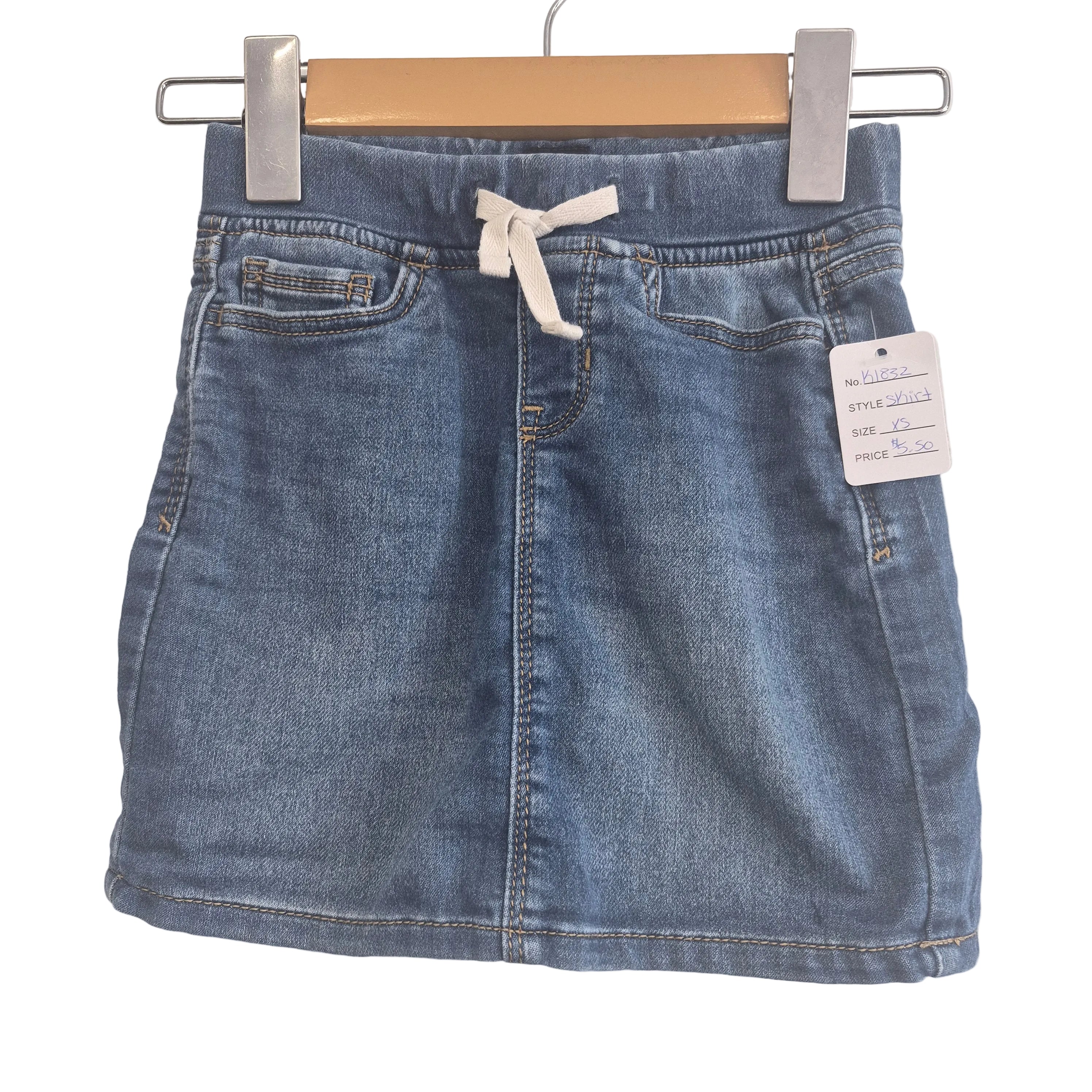 Gap Light Wash Denim Skirt with Drawstring Waist | Size XS