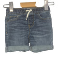 Old Navy Light Wash Denim Pull-On Shorts | Adjustable Drawstring Waist Size 18-24 months