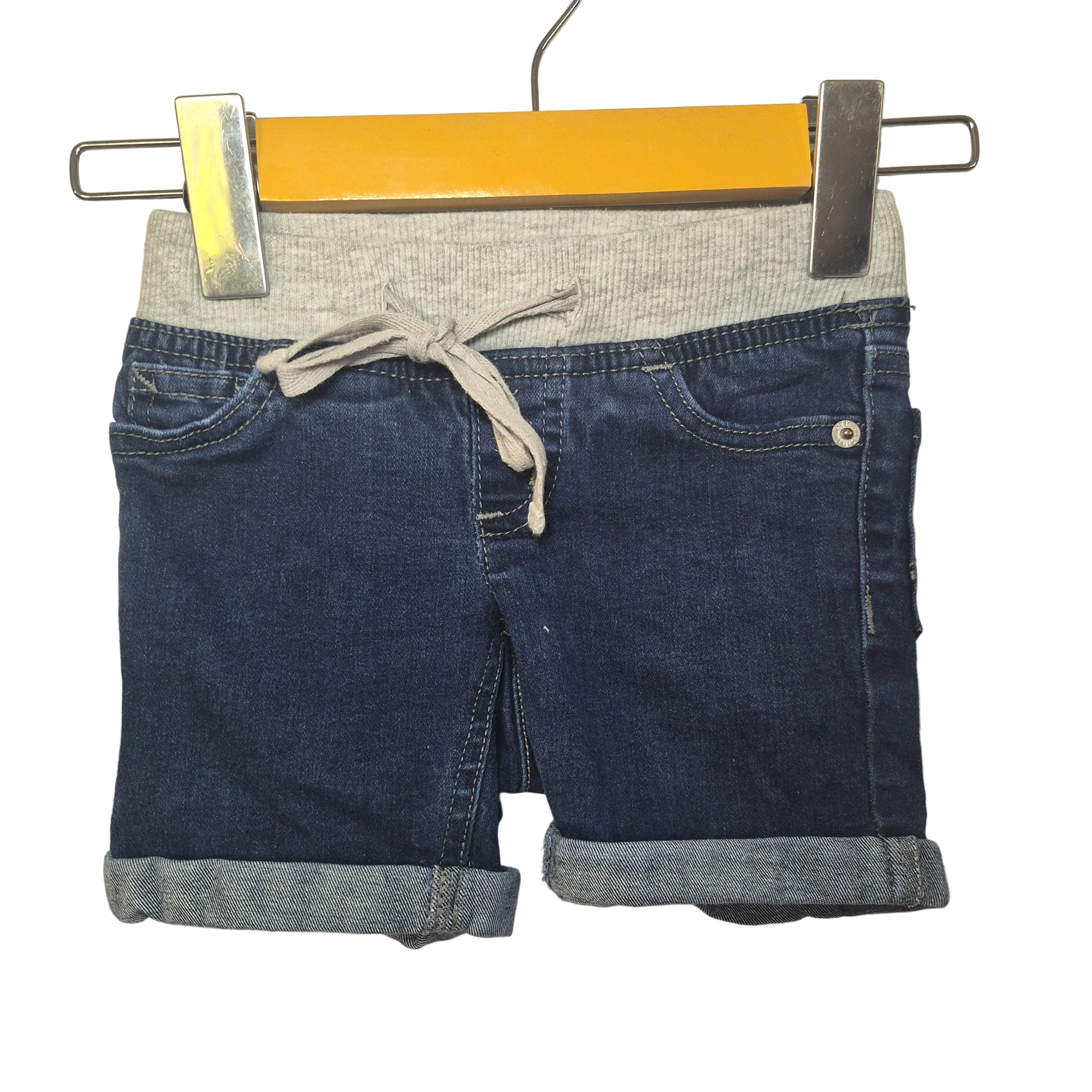 Justice Dark Wash Denim Shorts | Elastic Waist Jean Shorts Size-6