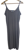 Old navy Navy & White Striped Maternity Maxi Dress - Size Small