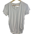 H&M Mama White Maternity V-Neck Tee - Size Large