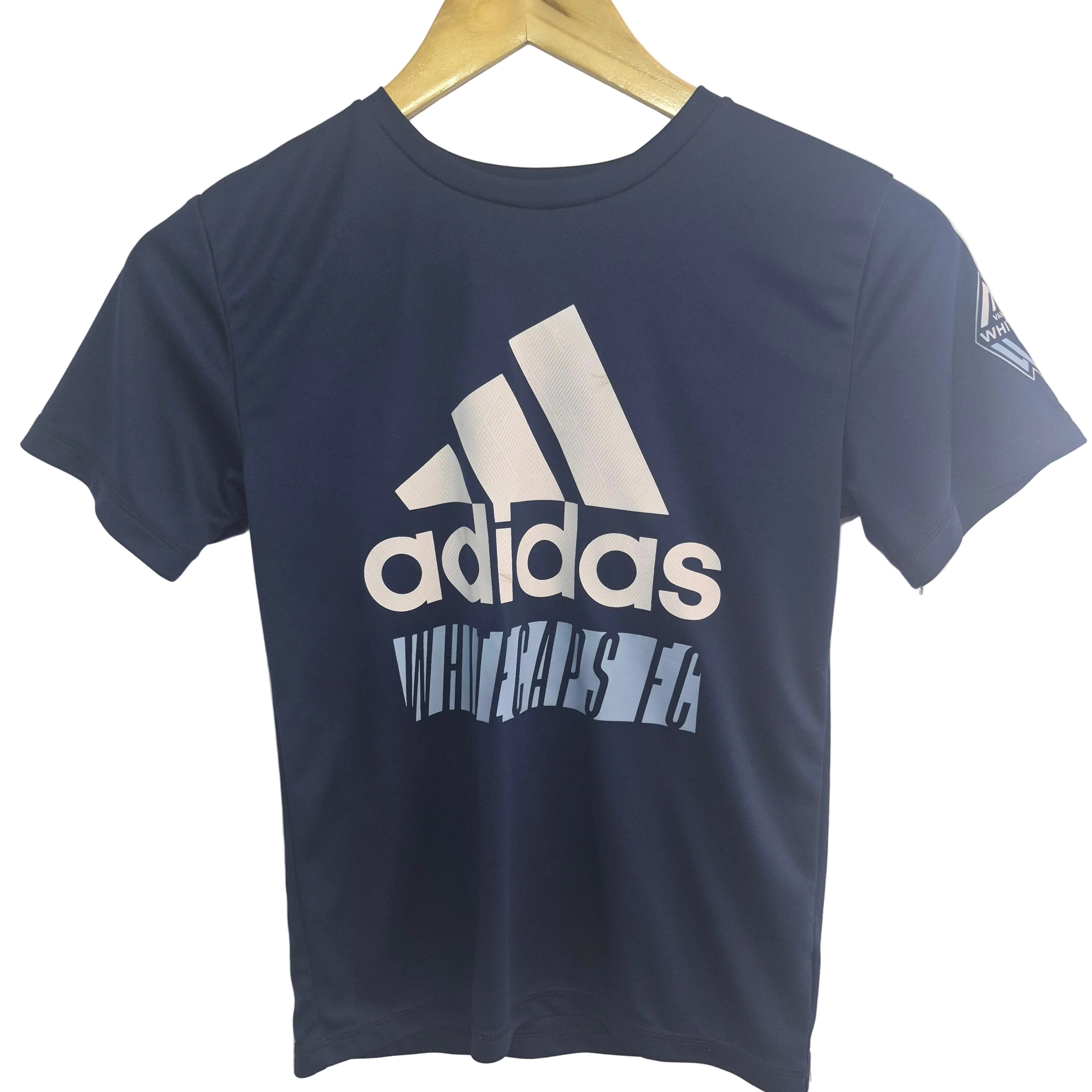 Adidas Vancouver Whitecaps FC Youth Performance T-Shirt | Navy Blue Soccer Tee Size 8
