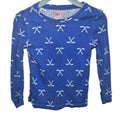 Joe Fresh Hockey Print Pajama Two Piece Set| Blue Long Sleeve Top and Sleep Pants -Size 2T