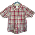 Gymboree Boys Plaid Short Sleeve Button-Up Shirt | Red & White Plaid