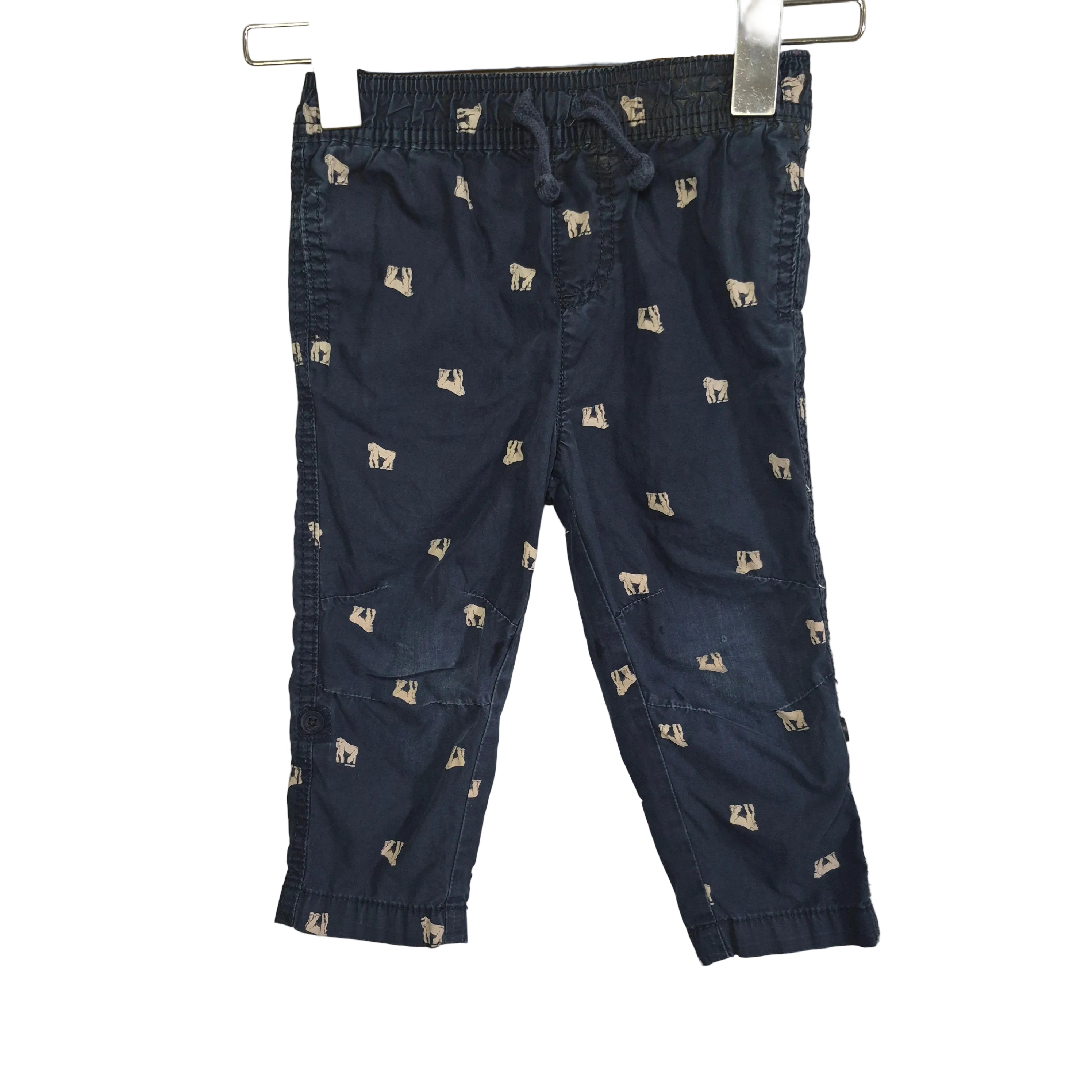 Joe Fresh Baby Boys Navy Bear Print Pull-On Pants - Size 18-24 Months