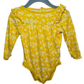 Baby Girls Yellow Floral Long Sleeve Bodysuit 3-6 Months