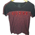 Guess Kids Foil Logo T-Shirt – Burgundy & Black | Size 14