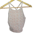 Pastel Snake Print Strappy Crop Tank Top Size Small