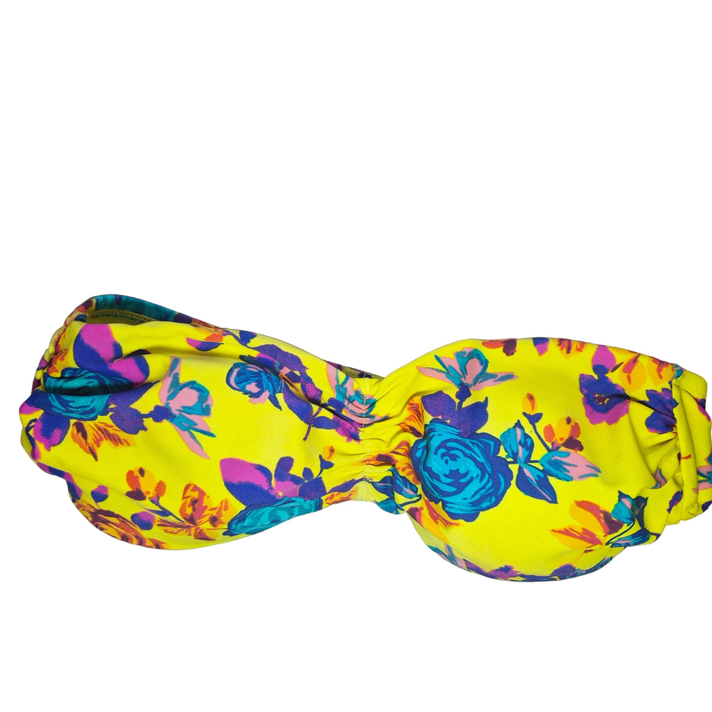 Xhilaration Yellow Floral Two Piece bikini - Size Small