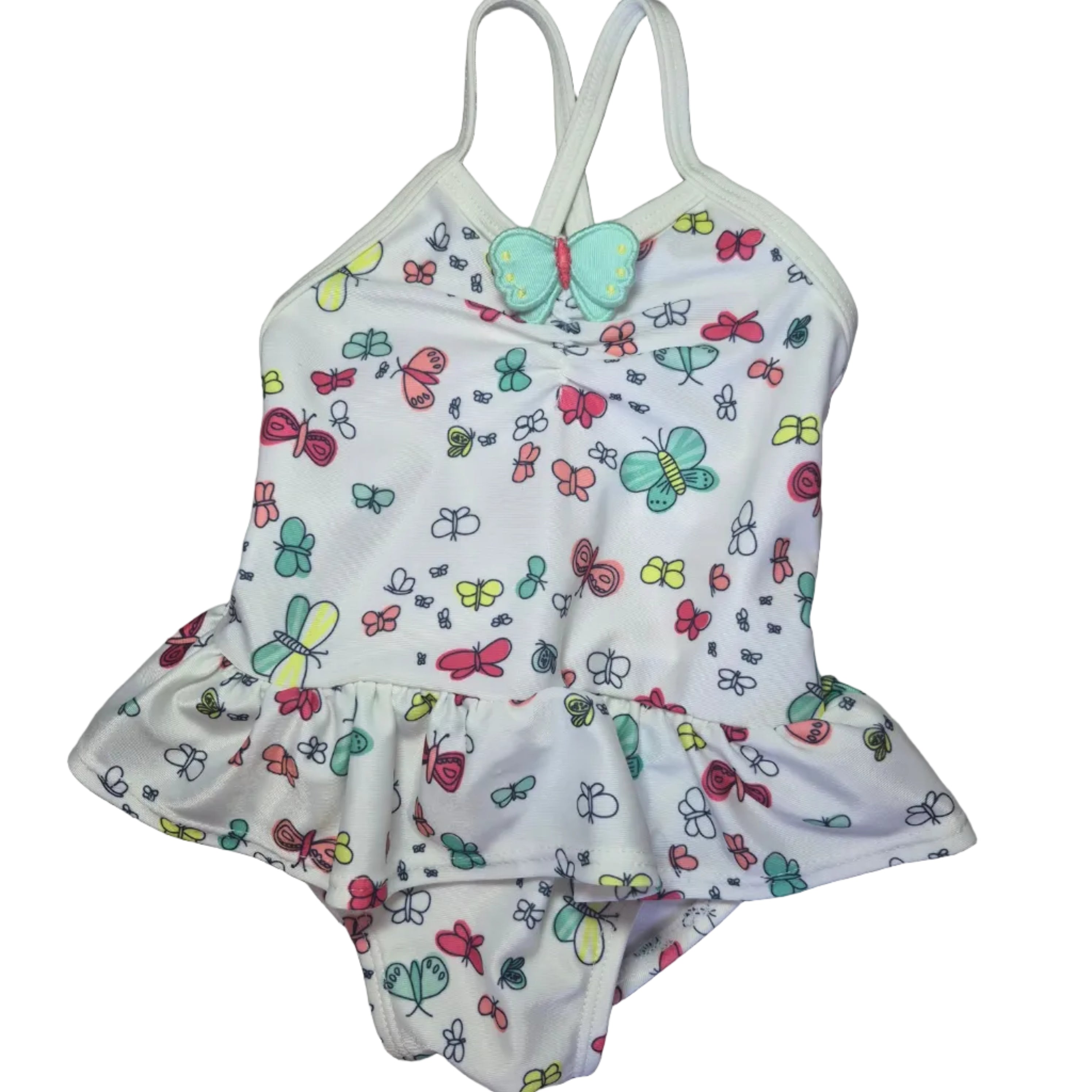 Baby Gymboree Butterfly Ruffle One-Piece Swimsuit - 3/6 Months
