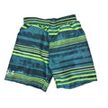 Under Armour Teal & Lime Striped Swim Trunks - Size 3t