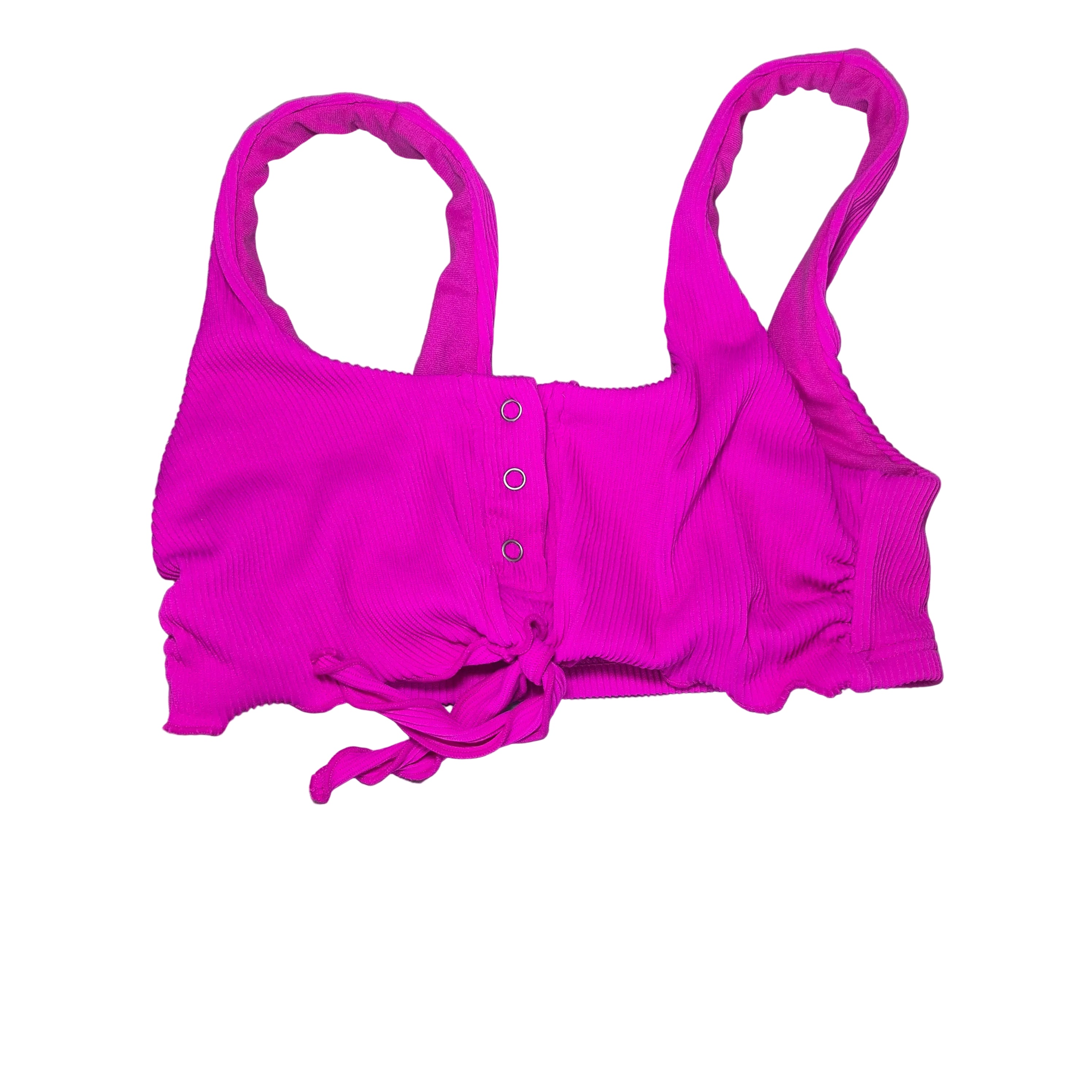 Hot Pink Textured Cutout Ardene basics bikini top - Size Small