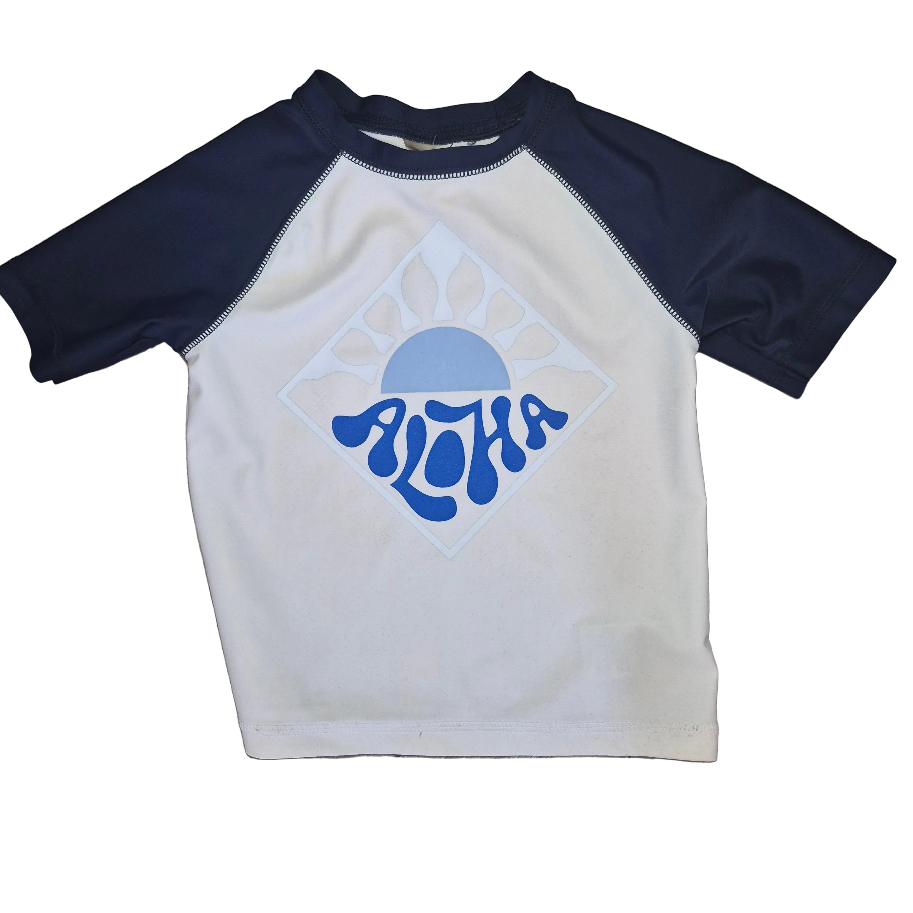 Old Navy Kids’ Navy & Cream Aloha Rash Guard - Size 3t