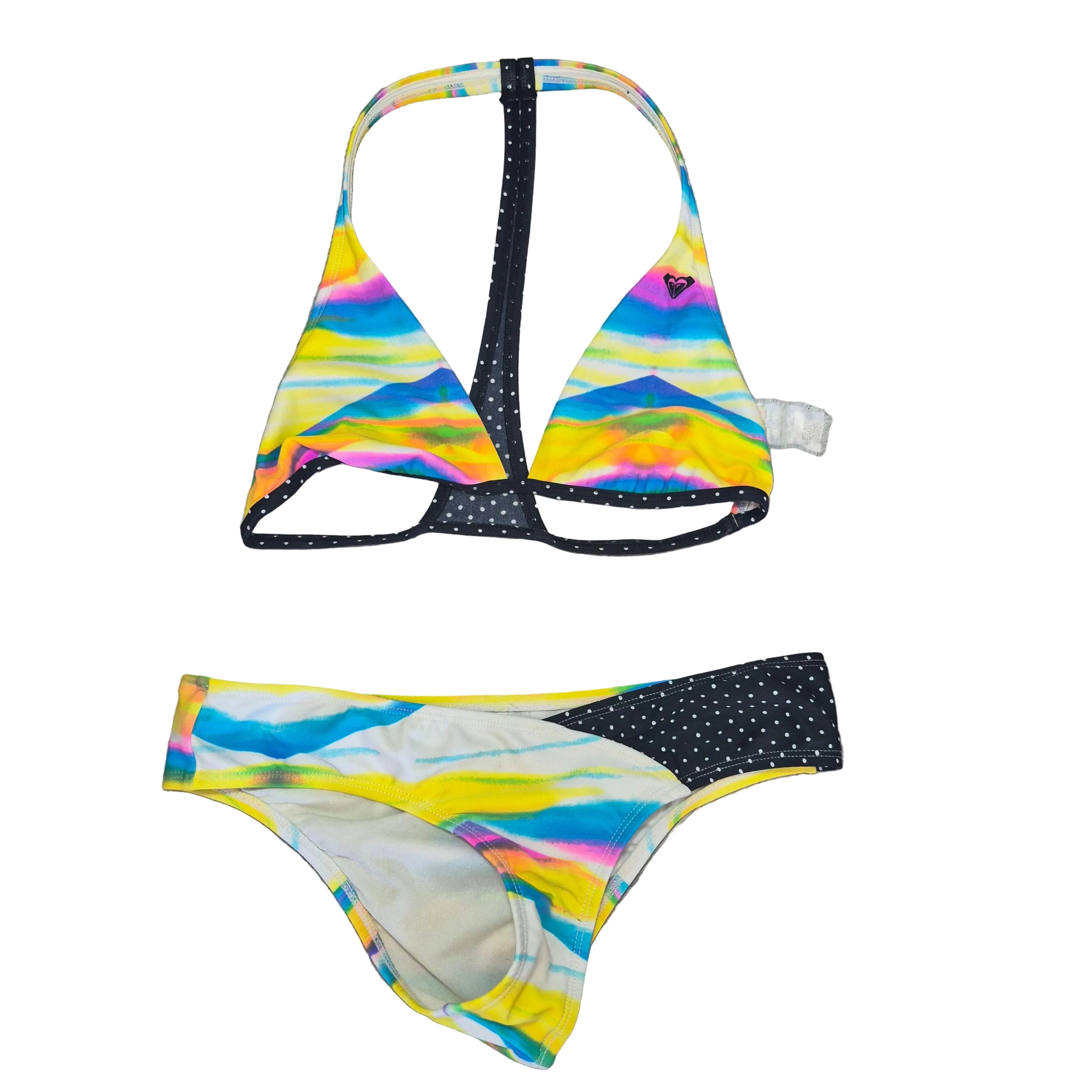 Roxy Colourful Landscape Bikini Set - Size Medium