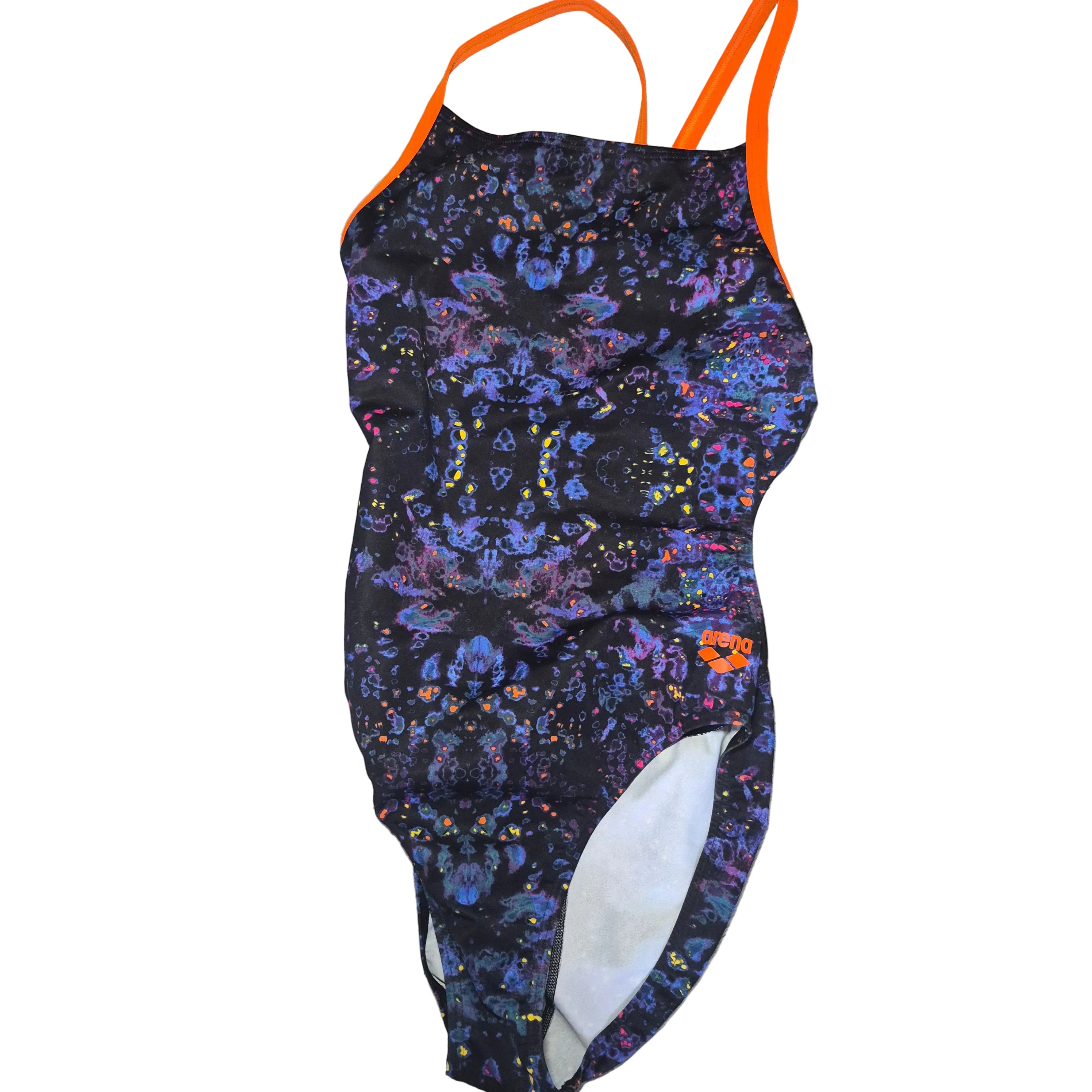 Arena Abstract-Print Athletic One-Piece Swimsuit - Size 32