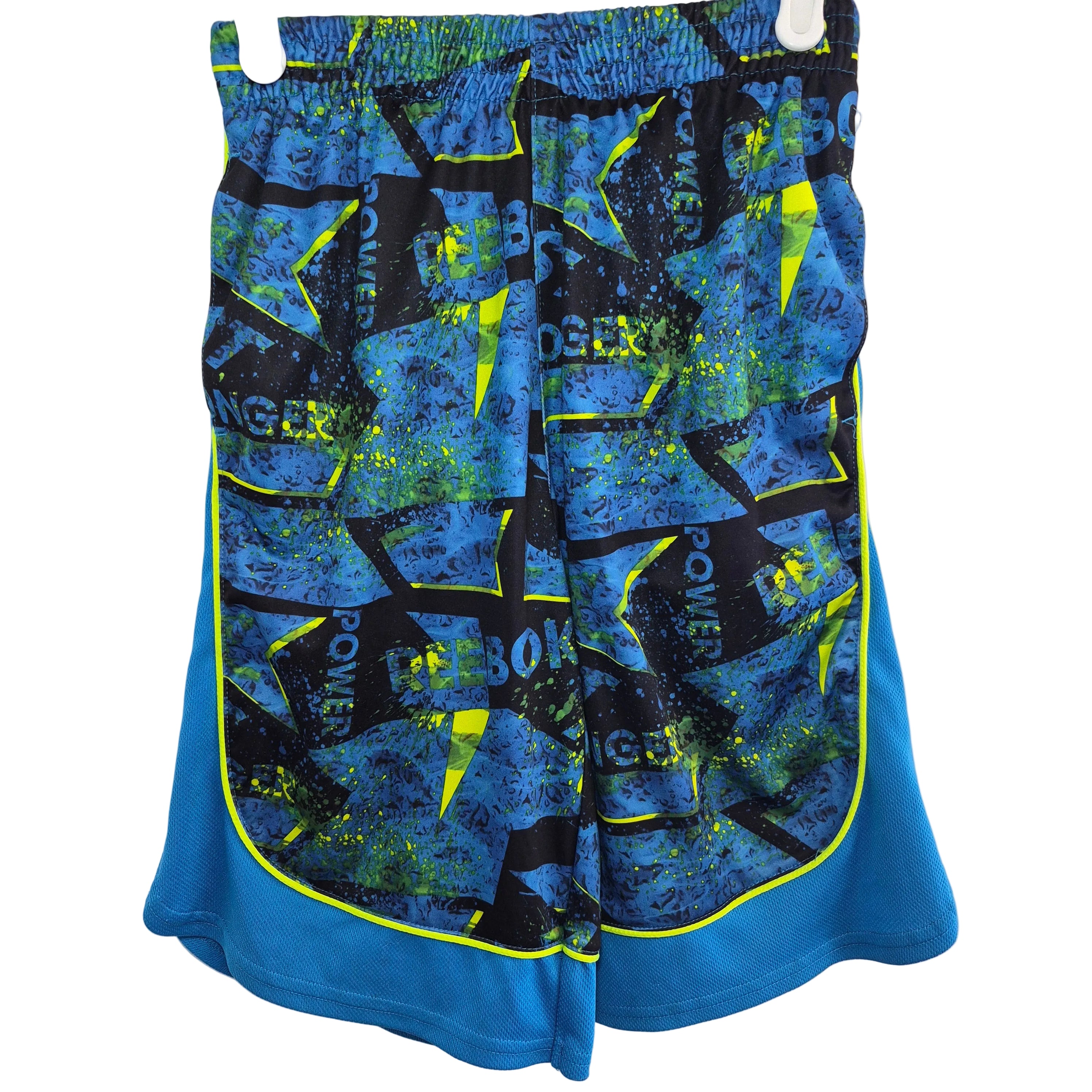 Reebok Athletic Shorts – Blue Multi-Color Graphic | Size 10/12