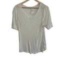 Women's Ivory Scoop Neck Tee-Size 10
